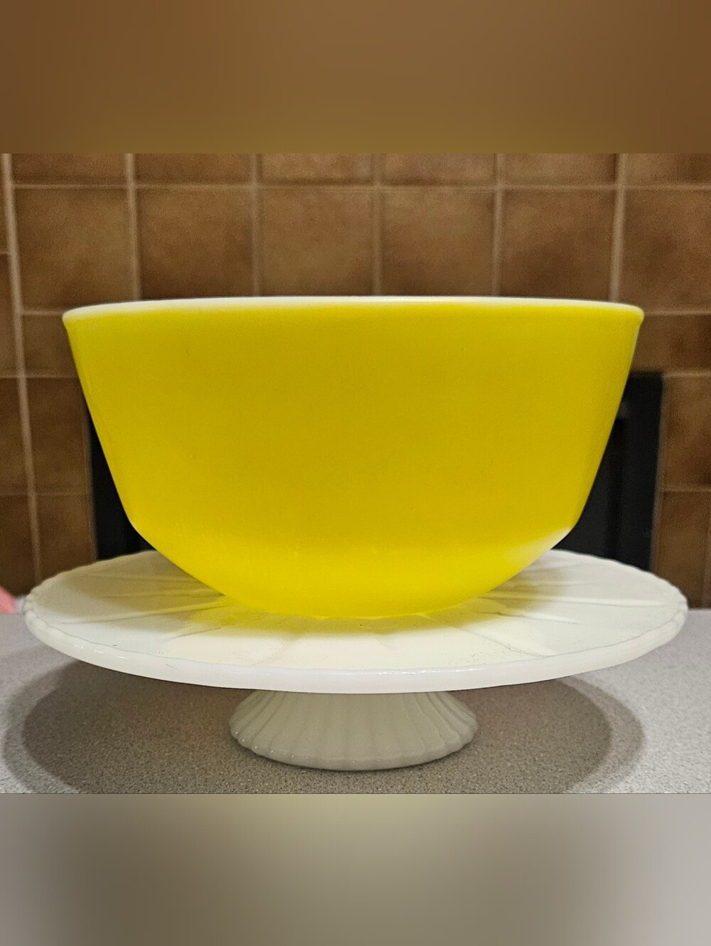 Vintage FireKing Yellow Mixing Bowl